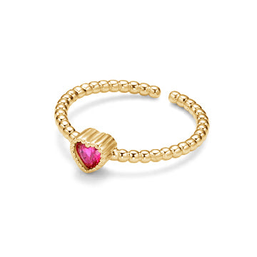 Gemstone Heart Ring