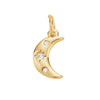 CZ Studded Crescent Moon Charm