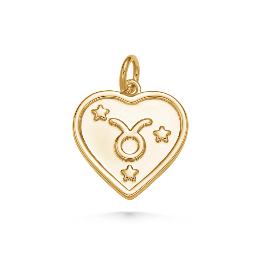 Gold Heart Zodiac Charms