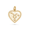 Gold Heart Zodiac Charms