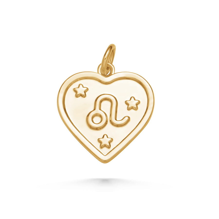 Gold Heart Zodiac Charms