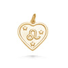 Gold Heart Zodiac Charms