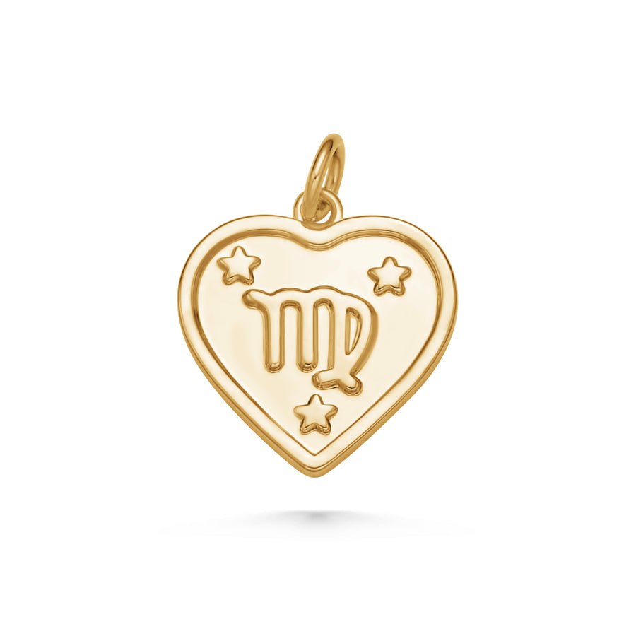 Gold Heart Zodiac Charms