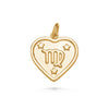 Gold Heart Zodiac Charms