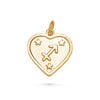 Gold Heart Zodiac Charms