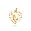 Gold Heart Zodiac Charms