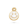 Mini White Smiley Face Charm