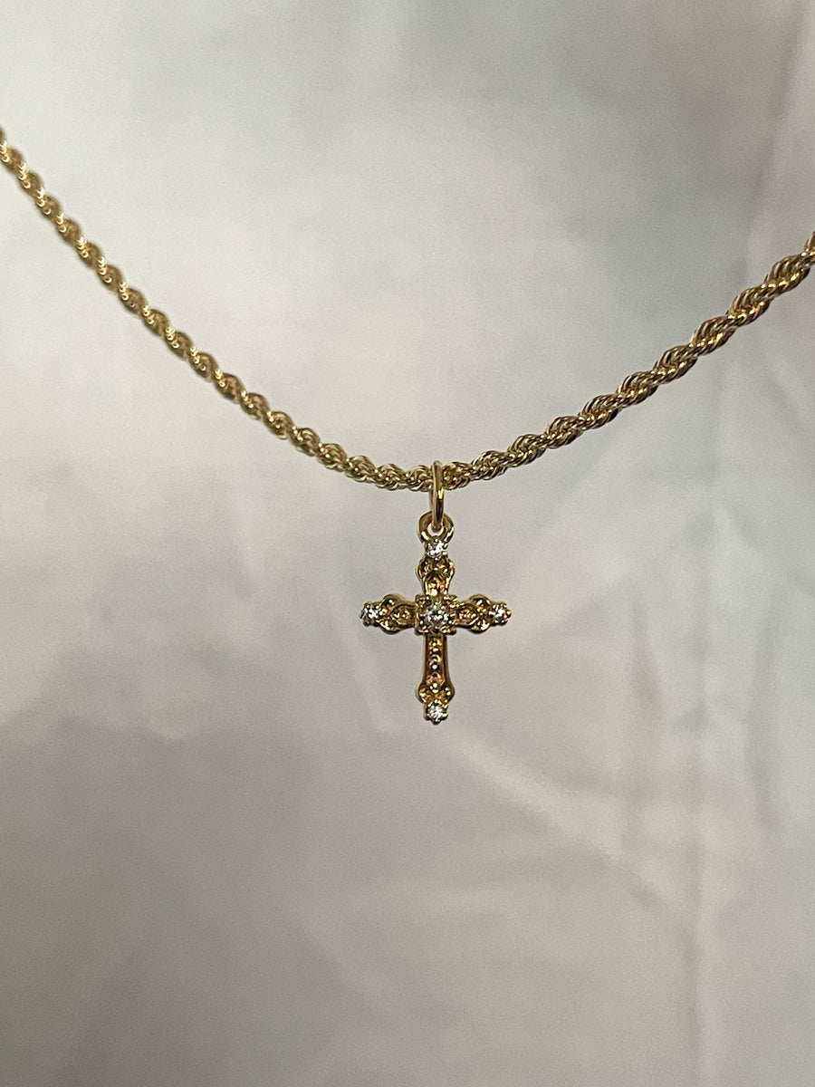 Textured Cross Charm