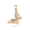 Gold CZ Butterfly Charm