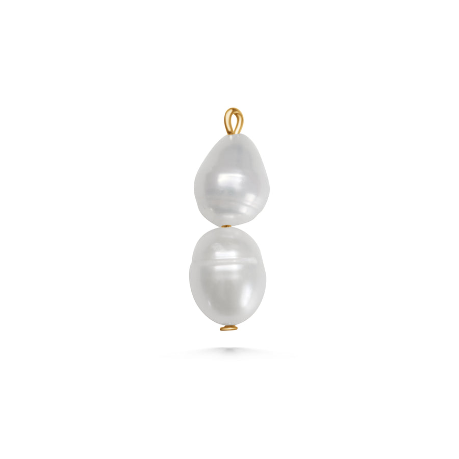 Double White Pearl Charm