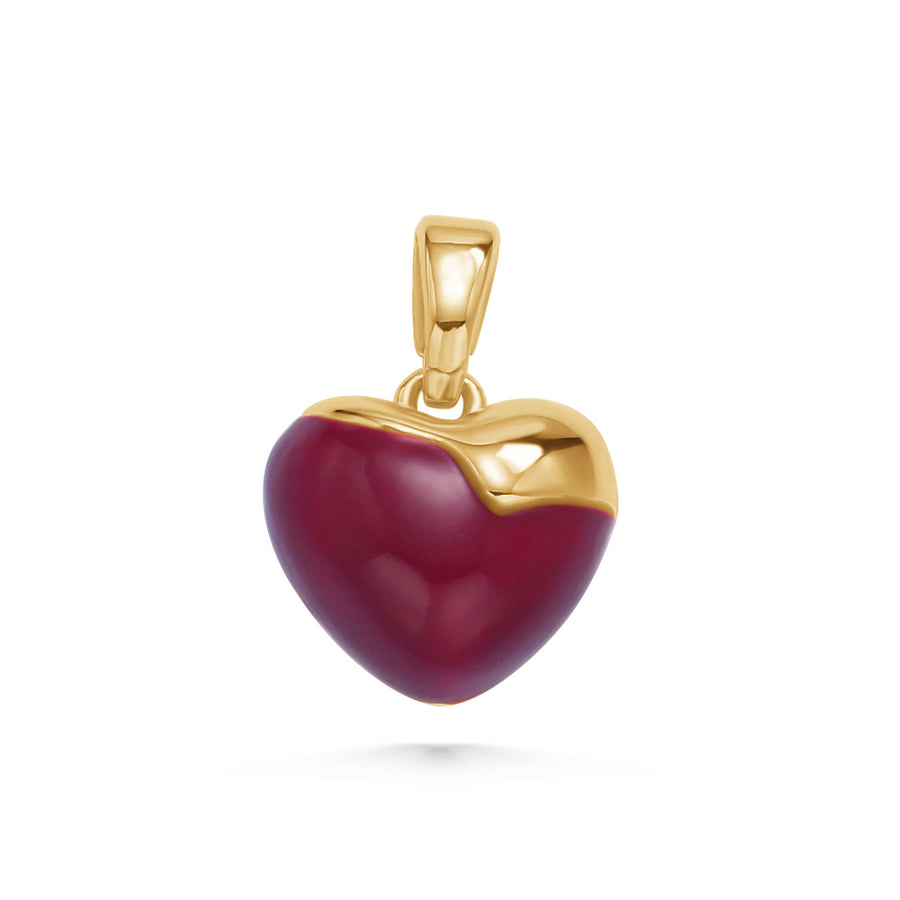 Red Enamel Heart Charm