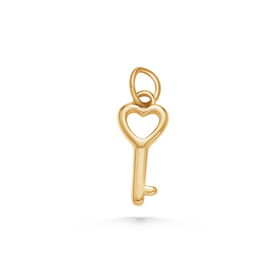 Mini Heart Key Charm