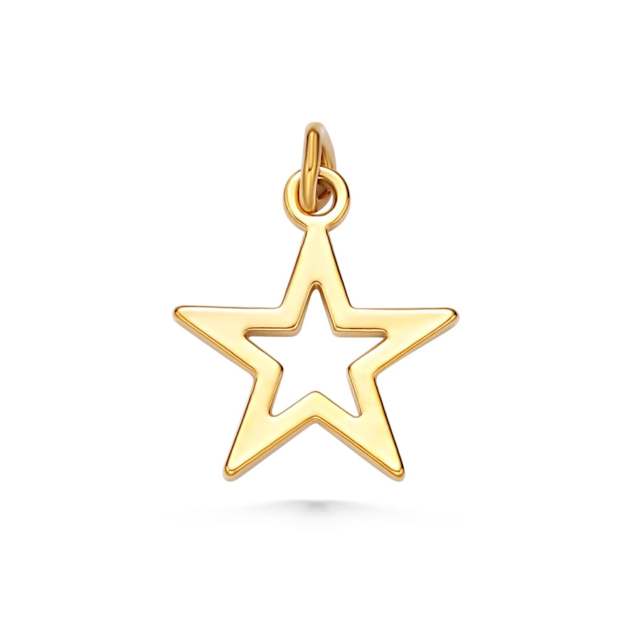 Gold Star Cutout Charm