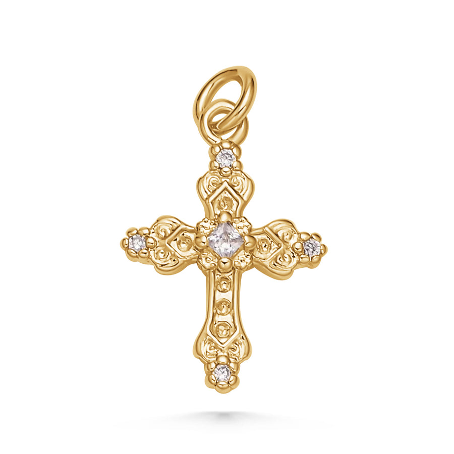 Textured Cross Charm